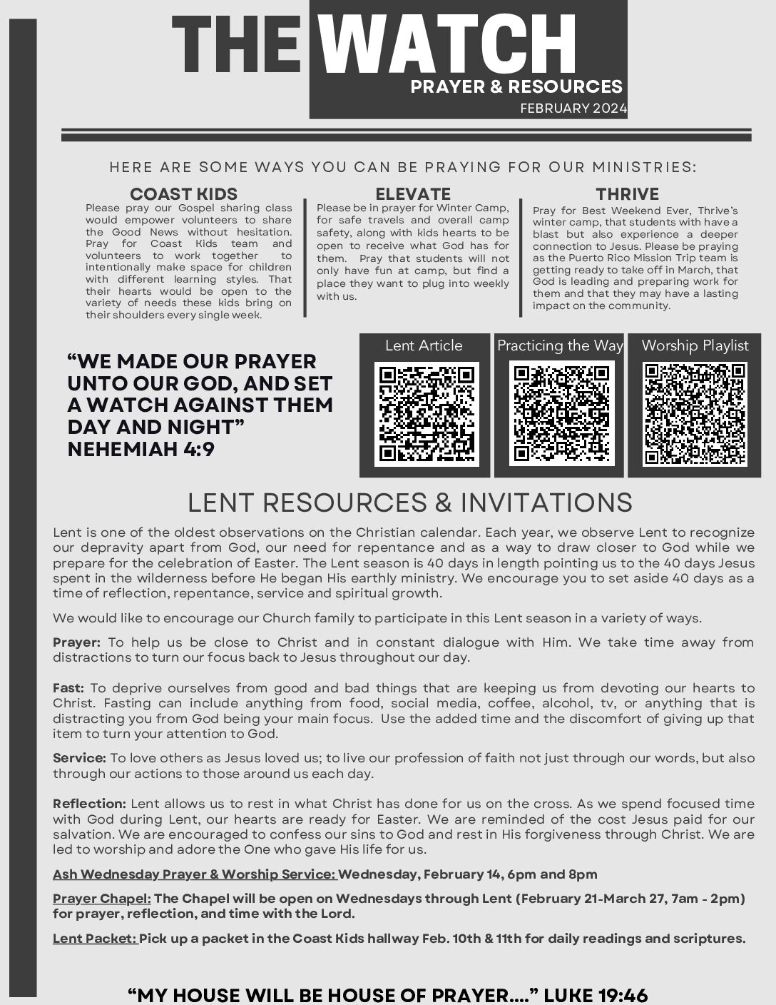 monthly-prayer-newsletter-north-coast-church